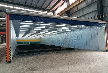 鋼結(jié)構(gòu)干式伸縮式噴漆房